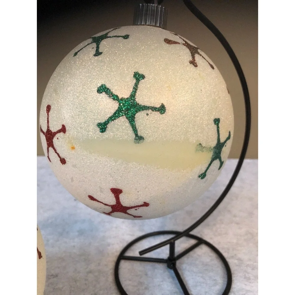 Lot of 2 ~ Jumbo Christmas Ornaments ~ 6.5